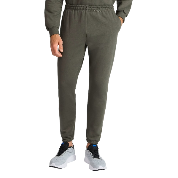 Men’s Smoky Olive Fleece Jogger Sweatpants with Cargo Pockets - Image 3